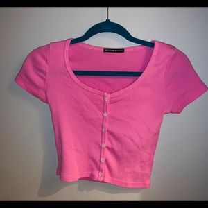 Button down crop top